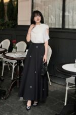 Chân váy dài công sở vải tuyn dáng A